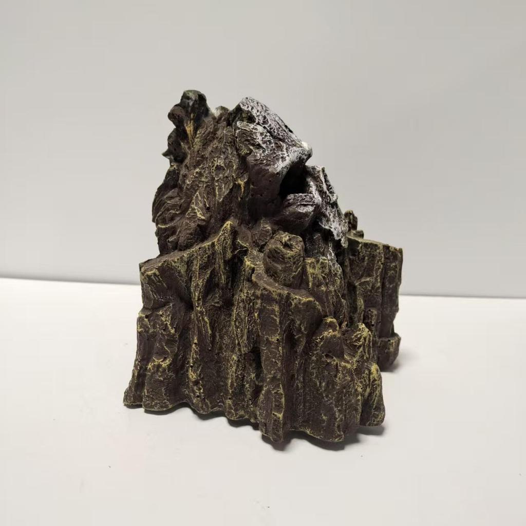 Skull Rockery Fish Tank Ornament: Creative Stone Cave for Fish and Shrimp Hideaway