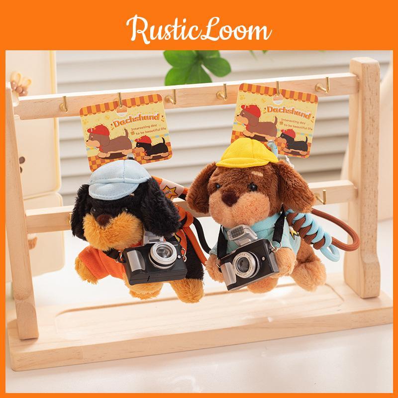 Plush Dog Sausage Toy Keychain Bag Pendant Sausage Dog Coin Purse Accessory