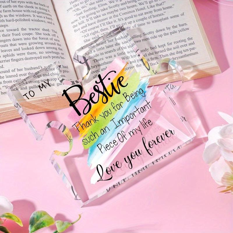 5'' Acrylic Puzzle Plaque: Unique BFF Gift for Women – Birthday/Wedding/Valentine/Christmas, Desk Decor (from Bestie).