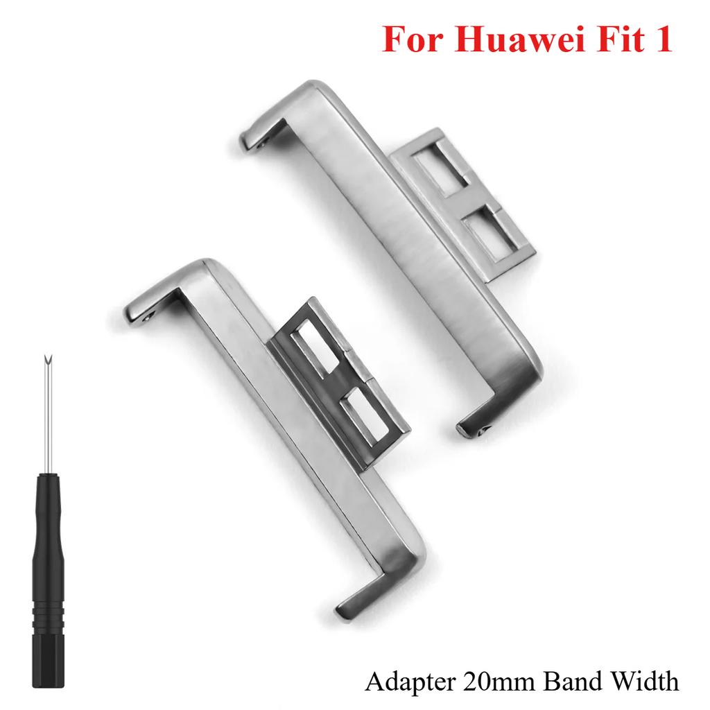 1Pair Adapter For Huawei Watch Fit 3 Strap 20mm Smartwatch 316L Stainless Steel Connector Accessories for Huawei fit2/1 band