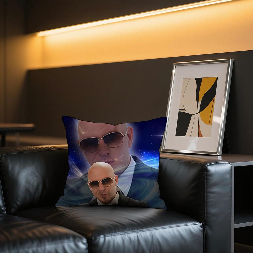 Singer M-Mr. 305 P-Pitbull Global Hippie Cushion Cover Comfortable and Soft Bedding Skin Friendly Leisure Sofa Car Pillowcase