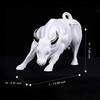 18.99 Cm Unique Sculptural Bull Statue for Feng Shui, Financial Success, and Prosperity, Elegant Resin Bull Perfect Housewarming, Business