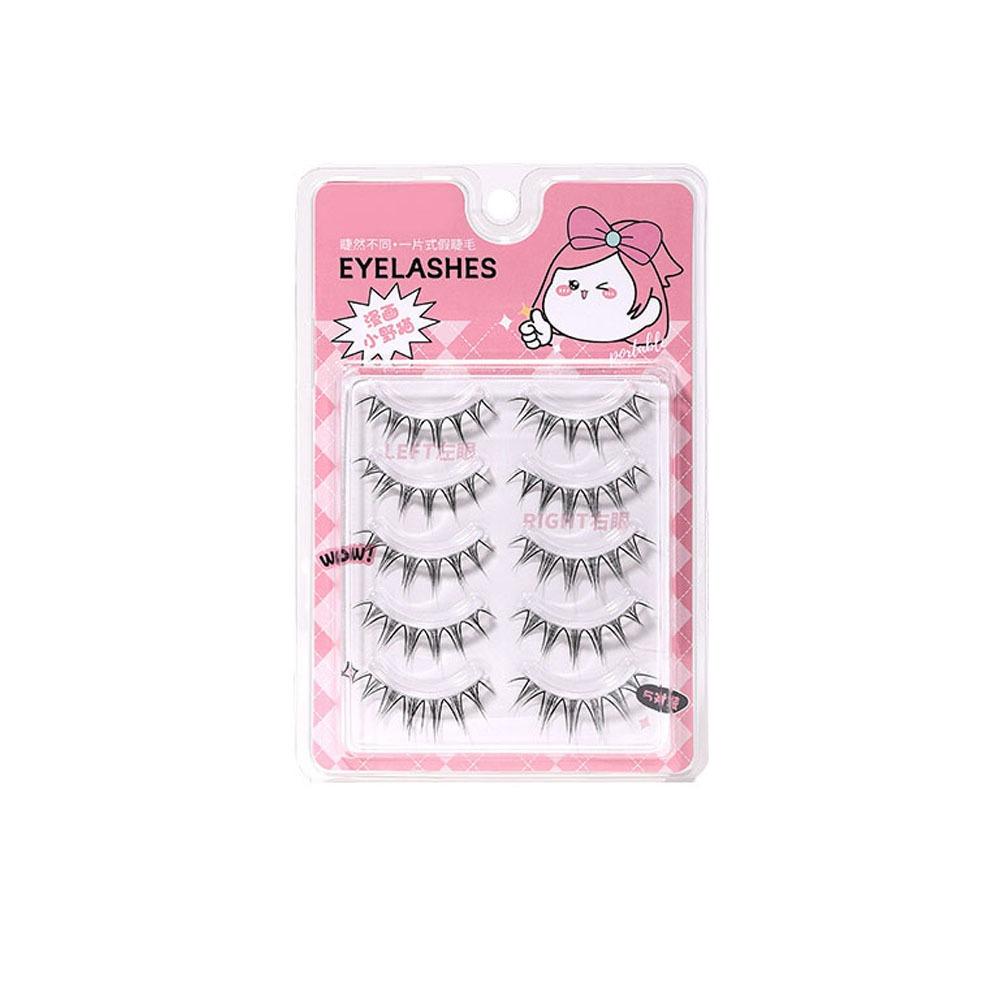

5Pair DIY Full Strip Lashes Fishtail Eyelashes Extension Soft Cute False Eyelashes Women SY917-A
