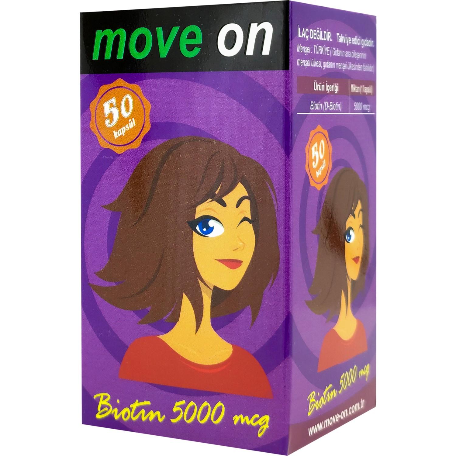 

Move On Biotin 5000 мкг 50 капсул білий