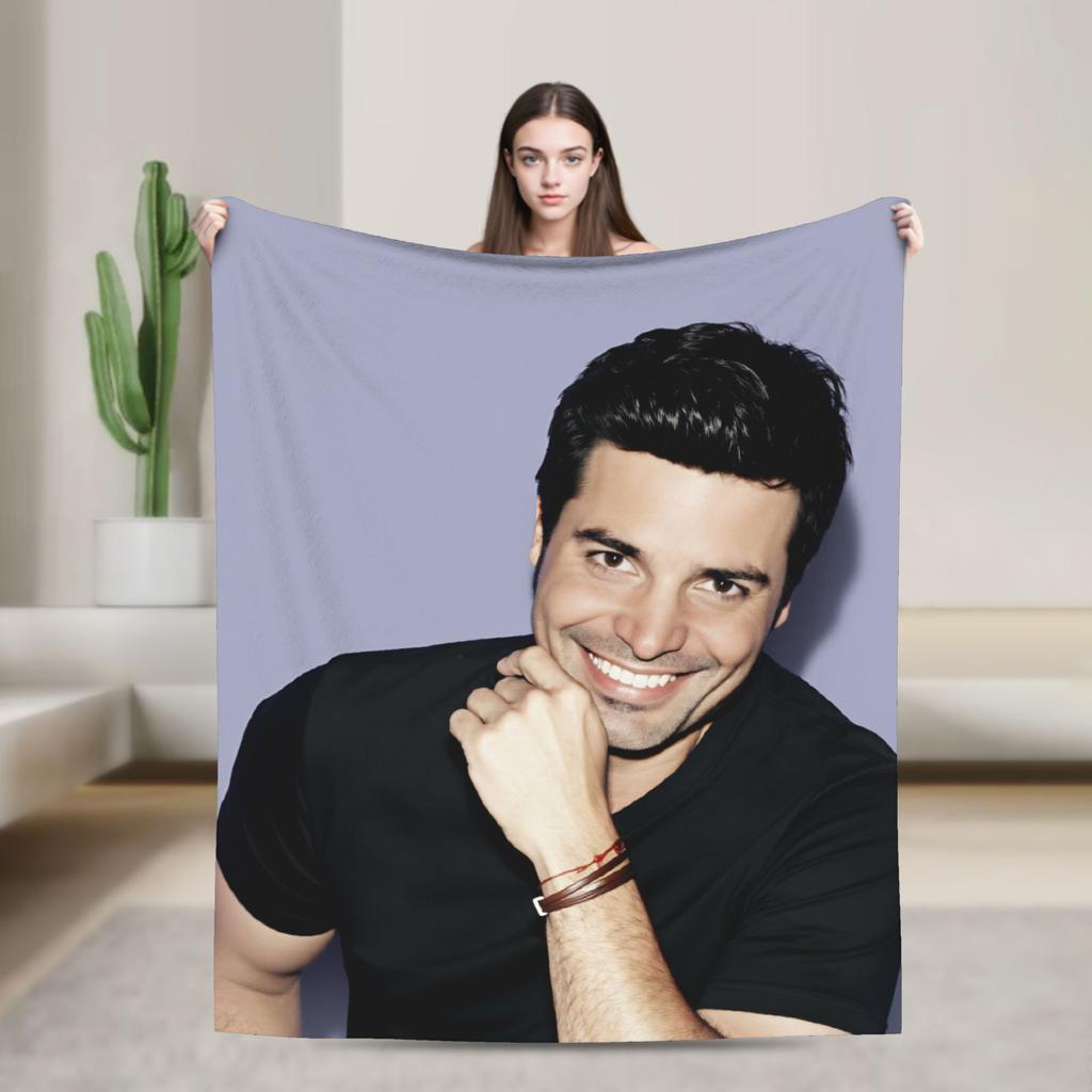 Chayanne Singer Warm Soft Blanket Camping Plush Throw Blanket Funny Outdoor Flannel Bedspread Sofa Bed Cover