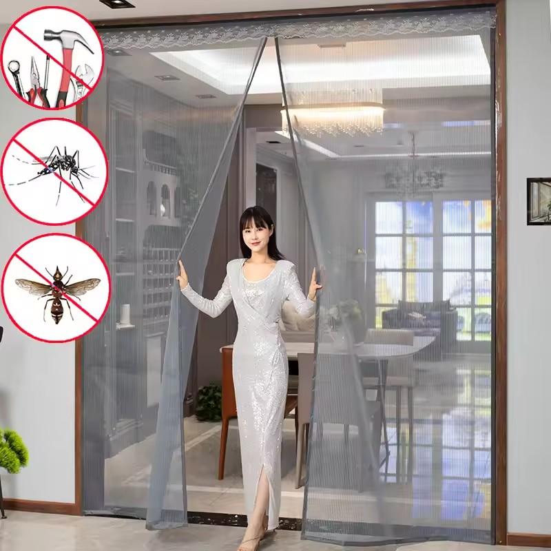 Anti Mosquito Fly Curtains for Doors Screen Magnetic Mosquito Net Door Window Automatic Closing Mesh for Kitchen Living Room