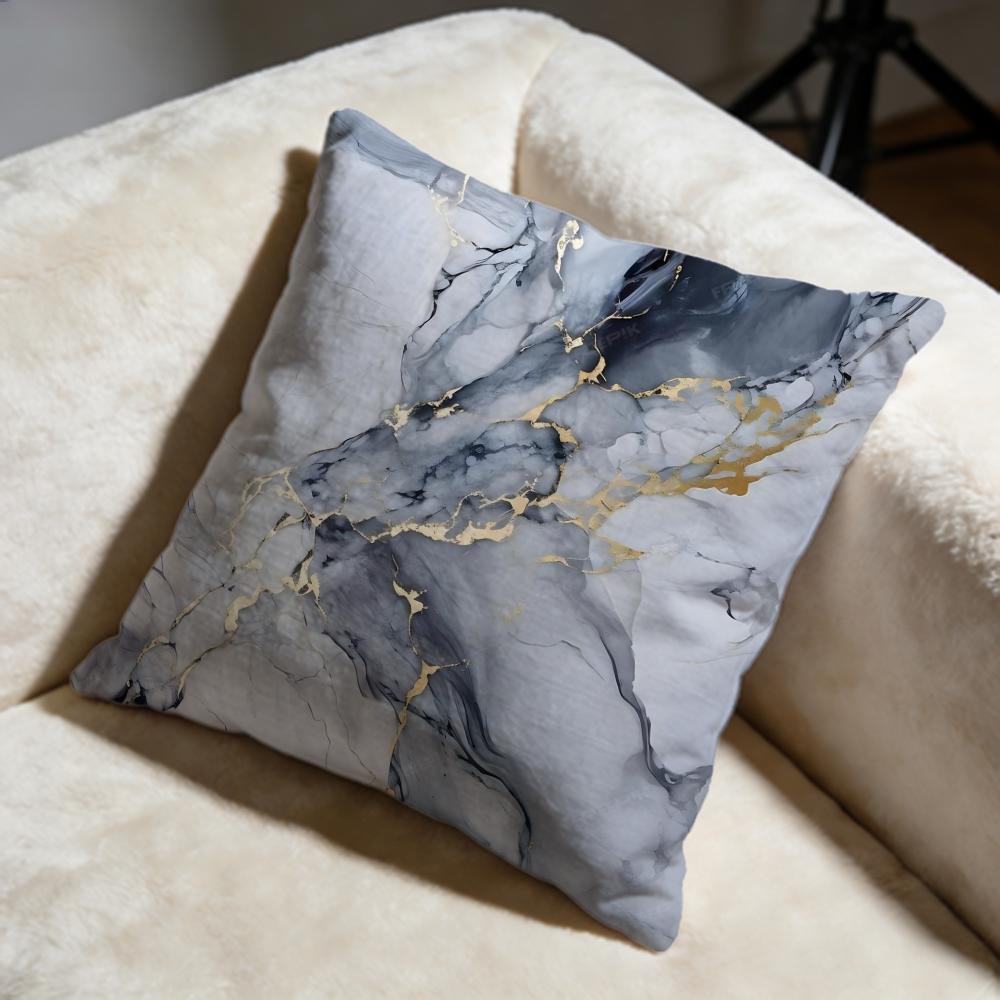 Minimalist Marble Patterned Cushion Cover Soft Decorative Pillow Case Suitable for Bedroom Sofa Car Travel Use