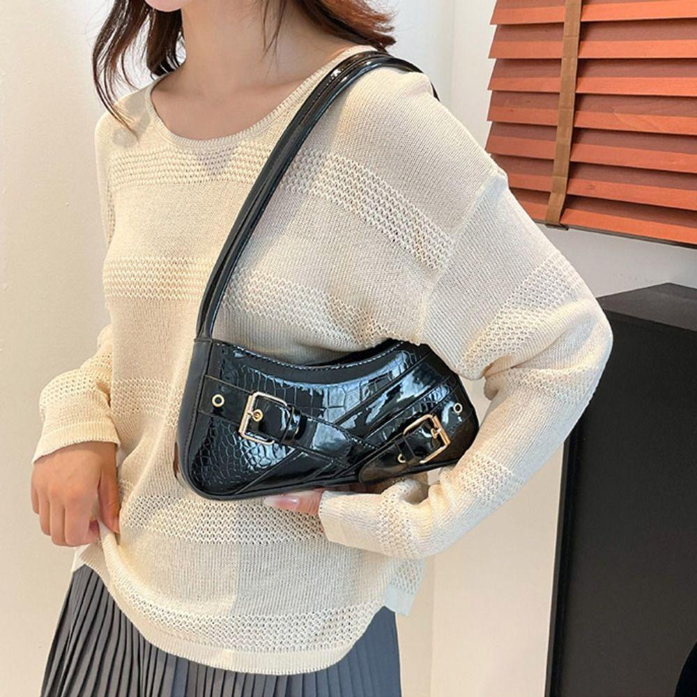 New Design Y2k Shoulder Bags Harajuku Spicy Girls Handbag Sweet Cool Belt Buckle Armpit Bag  Women