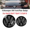 Für VOLKSWAGEN VW 2 Stück Vorne und Hinten Emblem Für VW Golf 6/Golf 7/Golf 7.5/Golf 8 Beeinflusst ACC Nicht Modifiziertes Schwarzes Label Flacher Spiegel