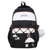 Student Schoolbag Women's Color Contrast Backpack Large Capacity Backpack with Coin Purse