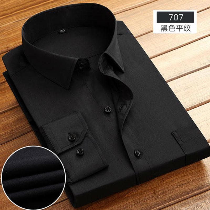 New Men's Short-sleeved Shirt Long Sleeved Spring and Summer Thin High-quality Cotton Casual Wear Fashion Slim