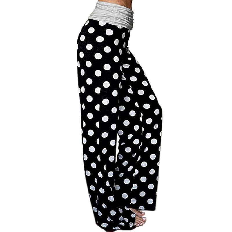 Women's Splicing Yoga Pants Loose Casual Wide Leg Pants Trousers