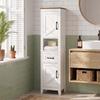 Bathroom Cabinet, 2 Doors, Drawer, Open Compartment, Adjustable Shelves, White