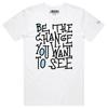 VOICEART Be the Change You Want To See Typography T-Shirt with Premium Graphic