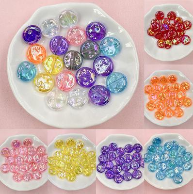Criativo Solto Botão Contas Cor Sólida Acrílico Multi-corte DIY Materiais Artesanais Rodada DIY Pulseira 20pcs Corrente de Celular 12mm