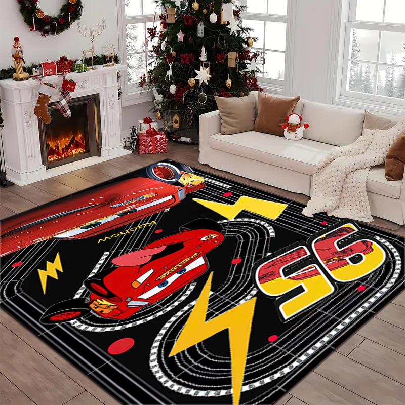 1PC Lightning McQueen Rug - Home Decoration Carpet For Living Room Bedroom Flooring Computer Chair Area Rug