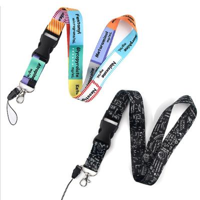 1Pc Medical Equation Neck Strap Lanyards Id Badge Card Holder Keychain