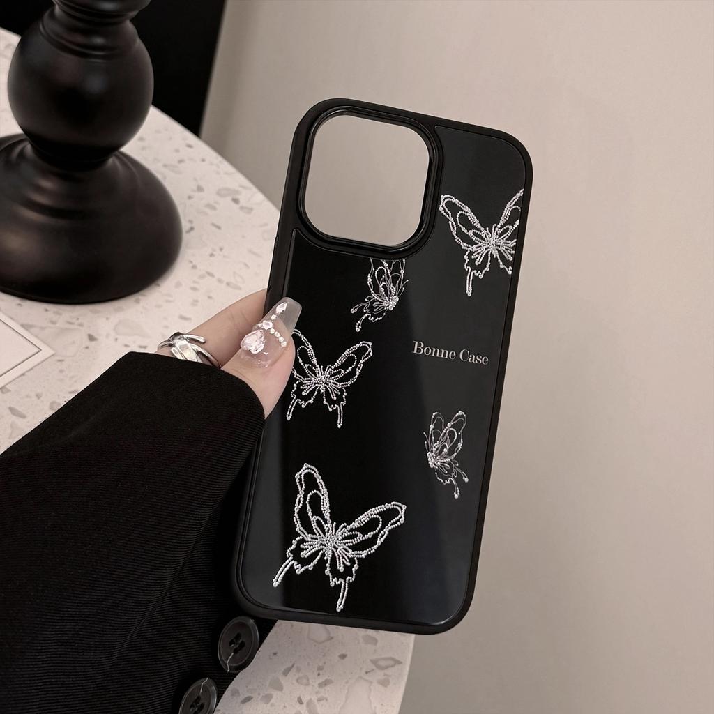 Gilt Ins Butterfly Iphone17 Apple 15promax Mobile Phone Case 13/14 Glass 12 Suitable for 16plus High-quality Mobile Phone Case