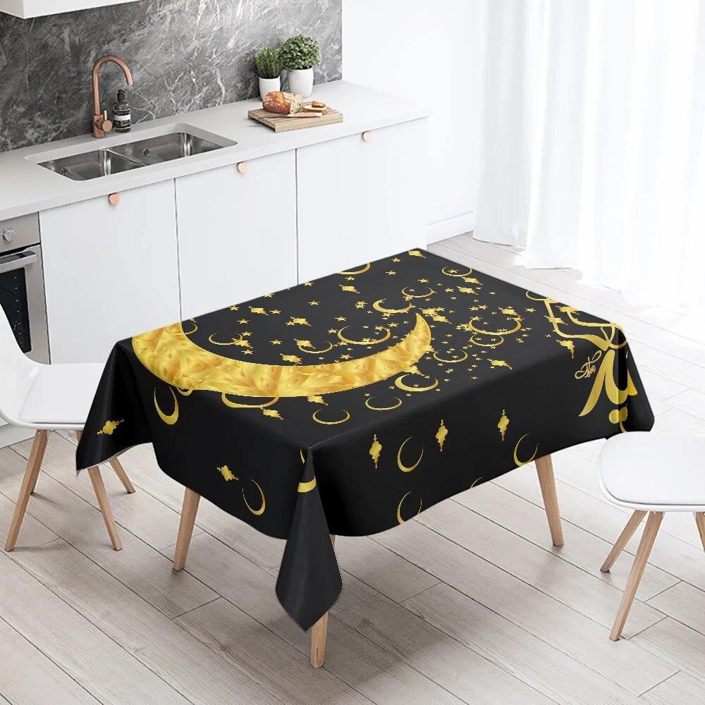 Eid Decoration Tablecloth Waterproof and Oil-proof Tablecloth Restaurant Banquet Home Kitchen Table Decoration