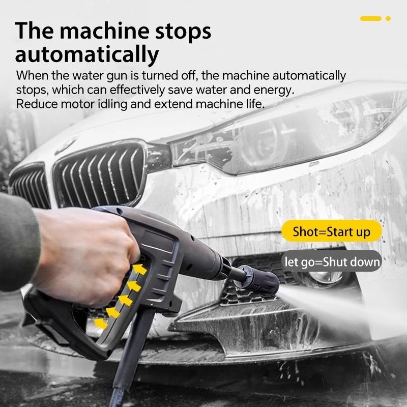220V Household Water Jet High Pressure Cleaner Cordless Water Spray Air Pump Portable Car Washing Machine