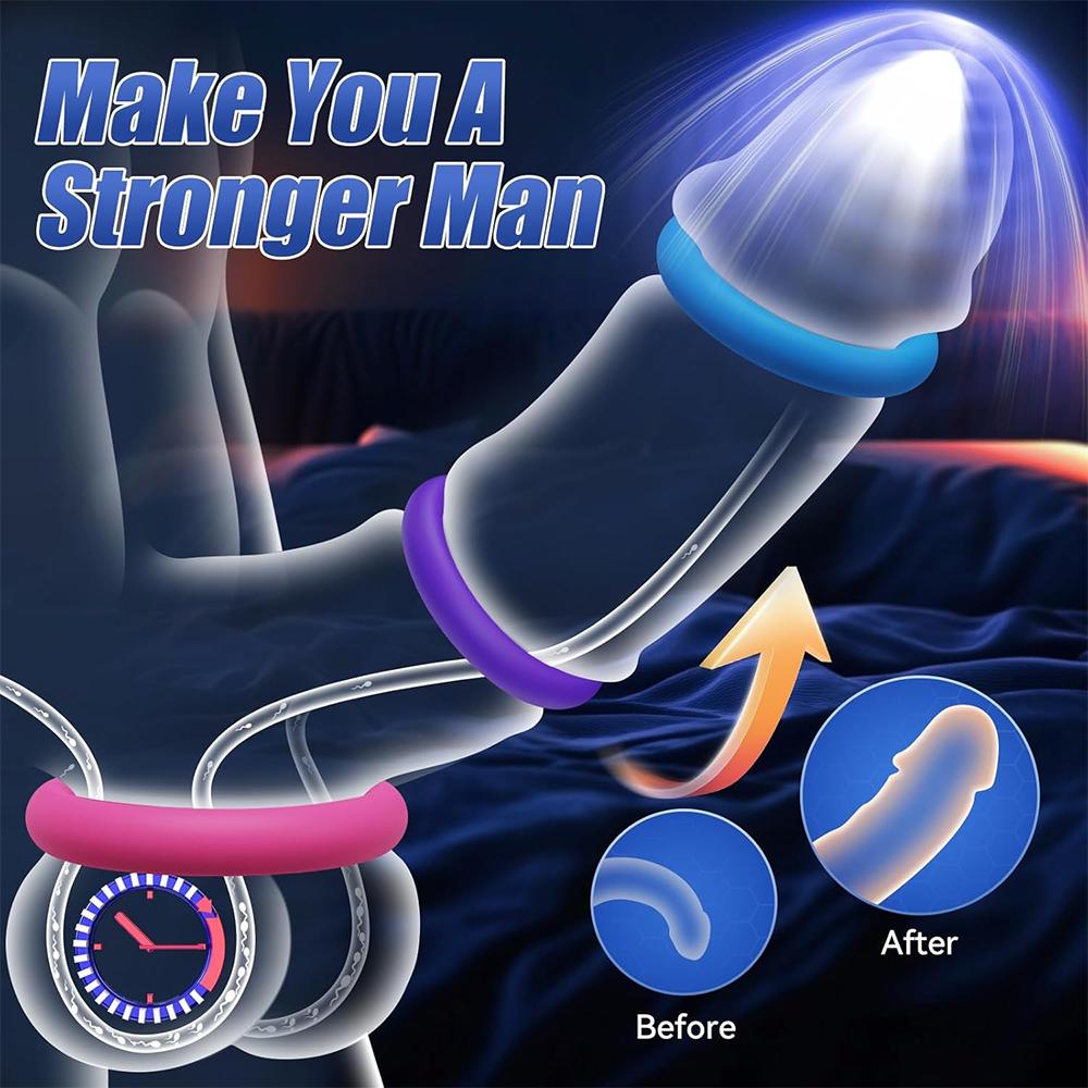Sex Toys Silicone Penis Ring Cock Ring Sexual Stimulation Device Erection Enhancing Long Lasting Stronger Adult Sex Toys for Men