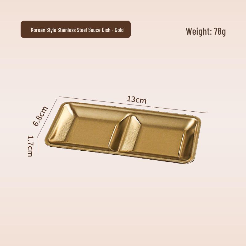 Koreanische 304 Edelstahl-Saucenschale mit zwei oder drei Fächern für Hot Pot & Grill-Gewürz-Dip