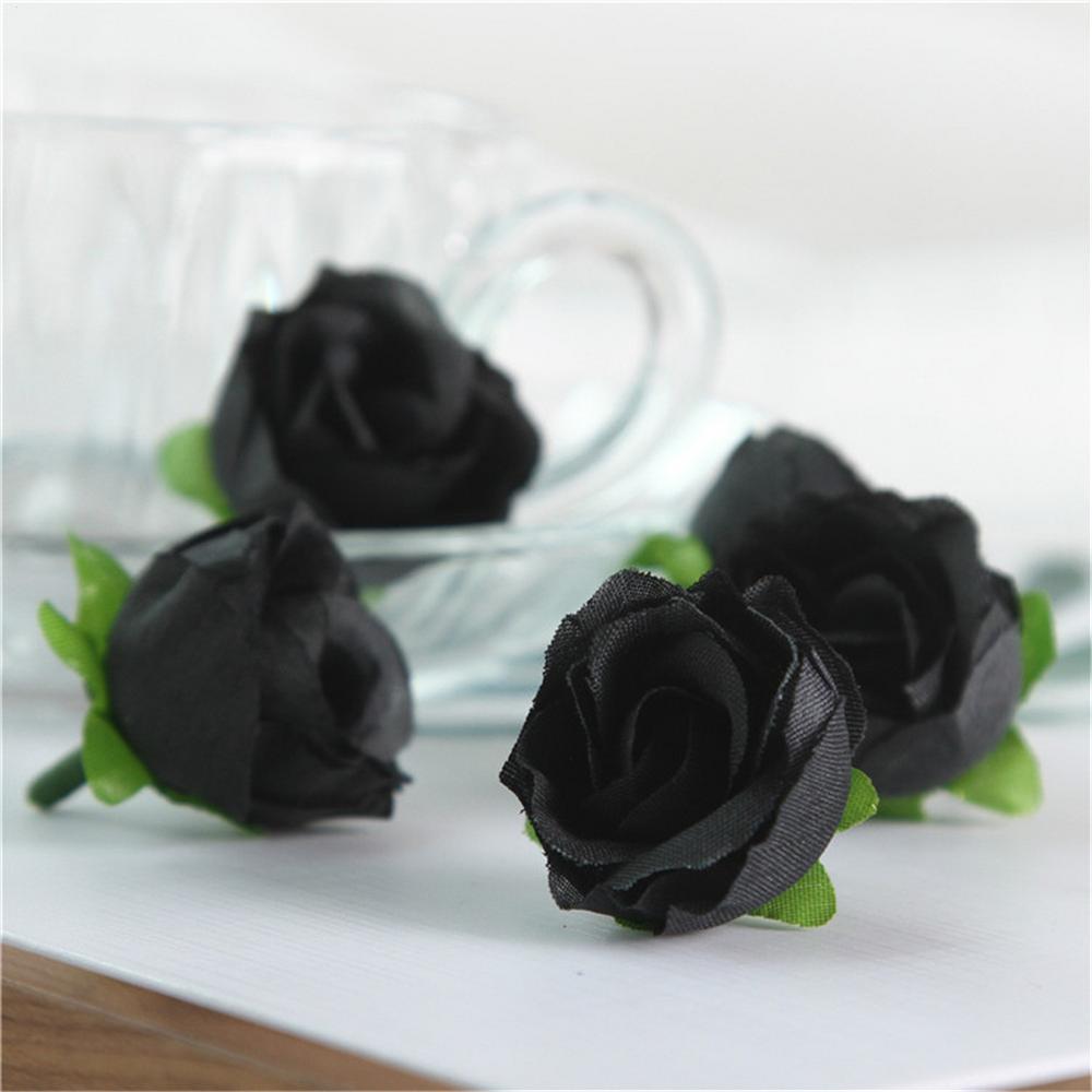 Rose Artificial Flowers 50pcs Simulation Flower Head Fake Roses Wedding Decorated Wall Flower Arrangement home Party Decoration