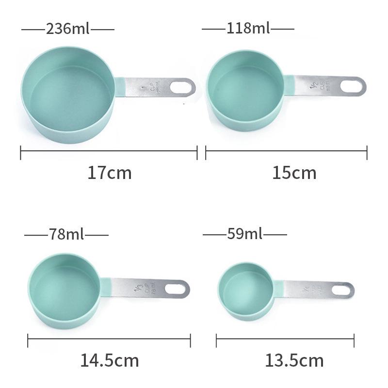 8-Piece Stainless Steel Measuring Cup & Spoon Set with Scale