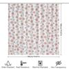 Delightful Flower Shower Curtain Pink Bloom Waterproof Bath Decor For Home Decoration Modern Bathroom Accessories Set