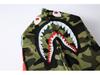 BAPE Shark Head Camo Block Unisex Hoodie - Autumn/Winter Trend