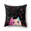 Polyester Throw Pillow Cover Home Decoration Throw Pillow Car Throw Pillow Lovely Animal Cat Print Cushion Cover