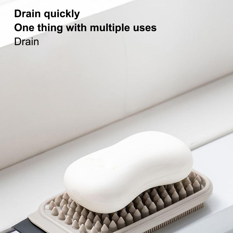 1Pcs Multifunctional Fruit Vegetable Brush Food-Grade Double Side Pet Bath Brush Silicone Peeler Scraper Potato Carrot Cleaner