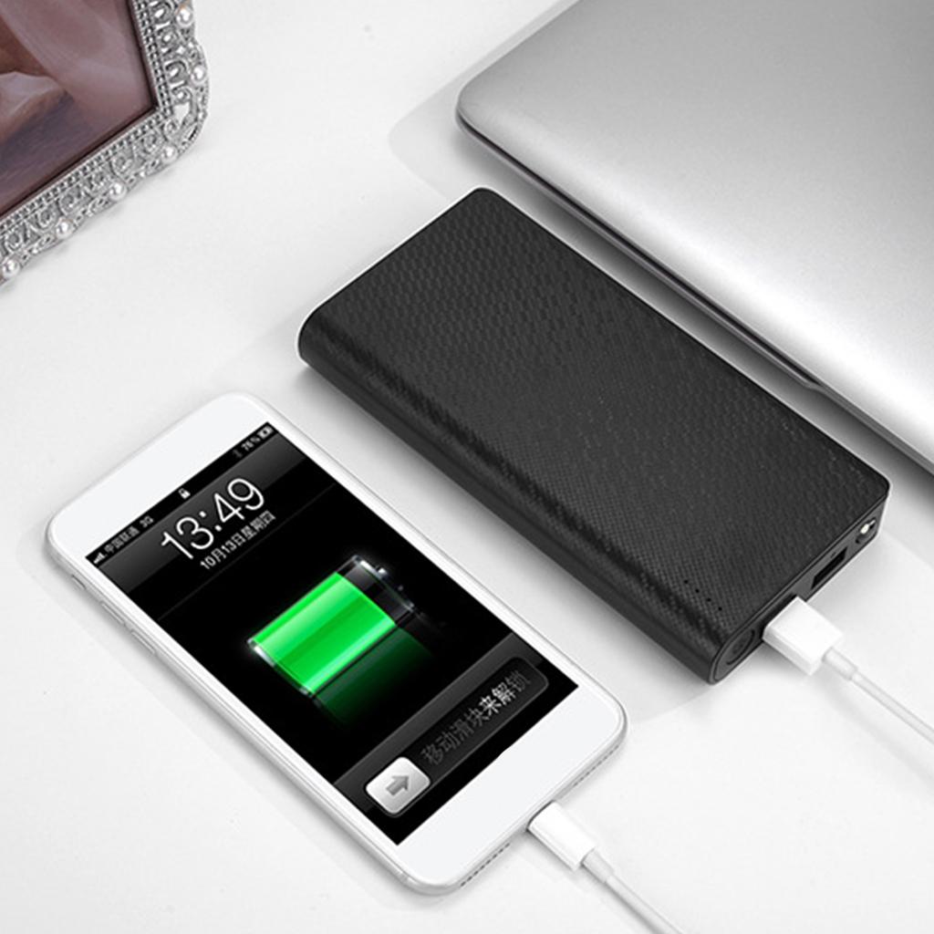 Dayanıklı Çift USB Çıkışlı DIY 7x18650 Pil Kutusu DC Çıkış 9V/12V Plastik Şarj Kutusu Çıkarılamaz Powerbank Kabuğu