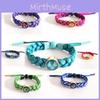 Genshin Impact Luminous Bracelet With Adjustable Drawstring And Glass Gems