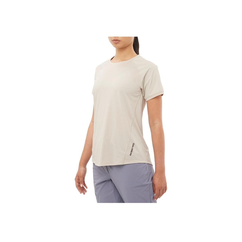 SALOMON Outline Soft Comfortable Breathable Quick-Dry Short Sleeve Raglan T-Shirt Women Tops Rainy-Color C24701