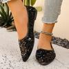 Fashion Ladies Shoes 2025 Fashion Shallow Women's Flats New Sequins Daily Hot Sale Comfortable Best Seller Plus Size Flat Low Heels