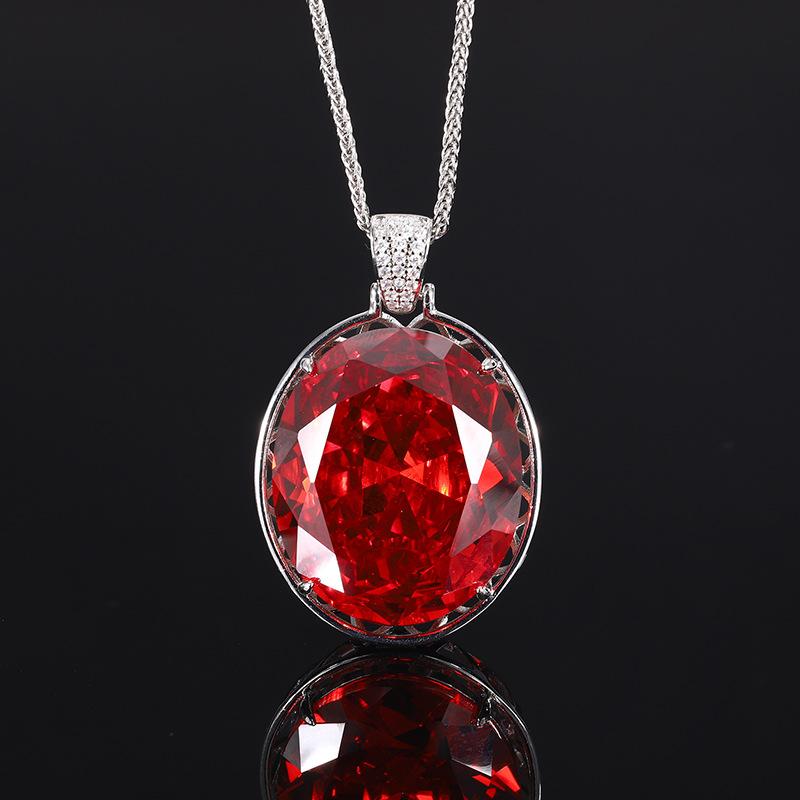 Bijoux Coupe Nid d'Oiseau Rétro Grand Pendentif Oeuf Pierre Principale 25 * 30