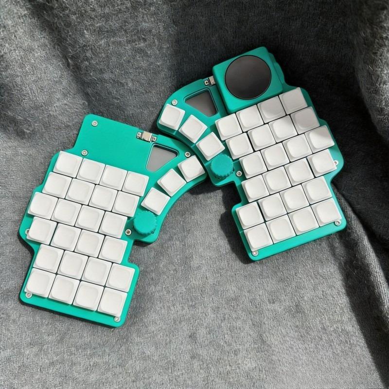 Custom Dilemma Max Split Keyboard Kit Wired RGB Hot Swap Welding FDM Knob Touchpad Mouse Simulate Support Vial MX Switch Gift
