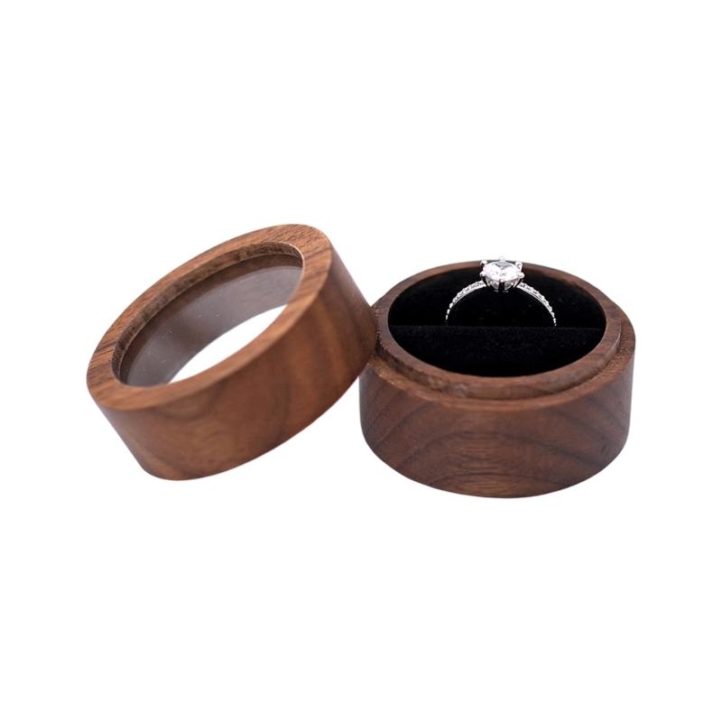 Wood Rings Box Wedding Rings Storage Chest For Weddings Proposal Engagement Anniversary Jewellery Organiser Display Case No engraving