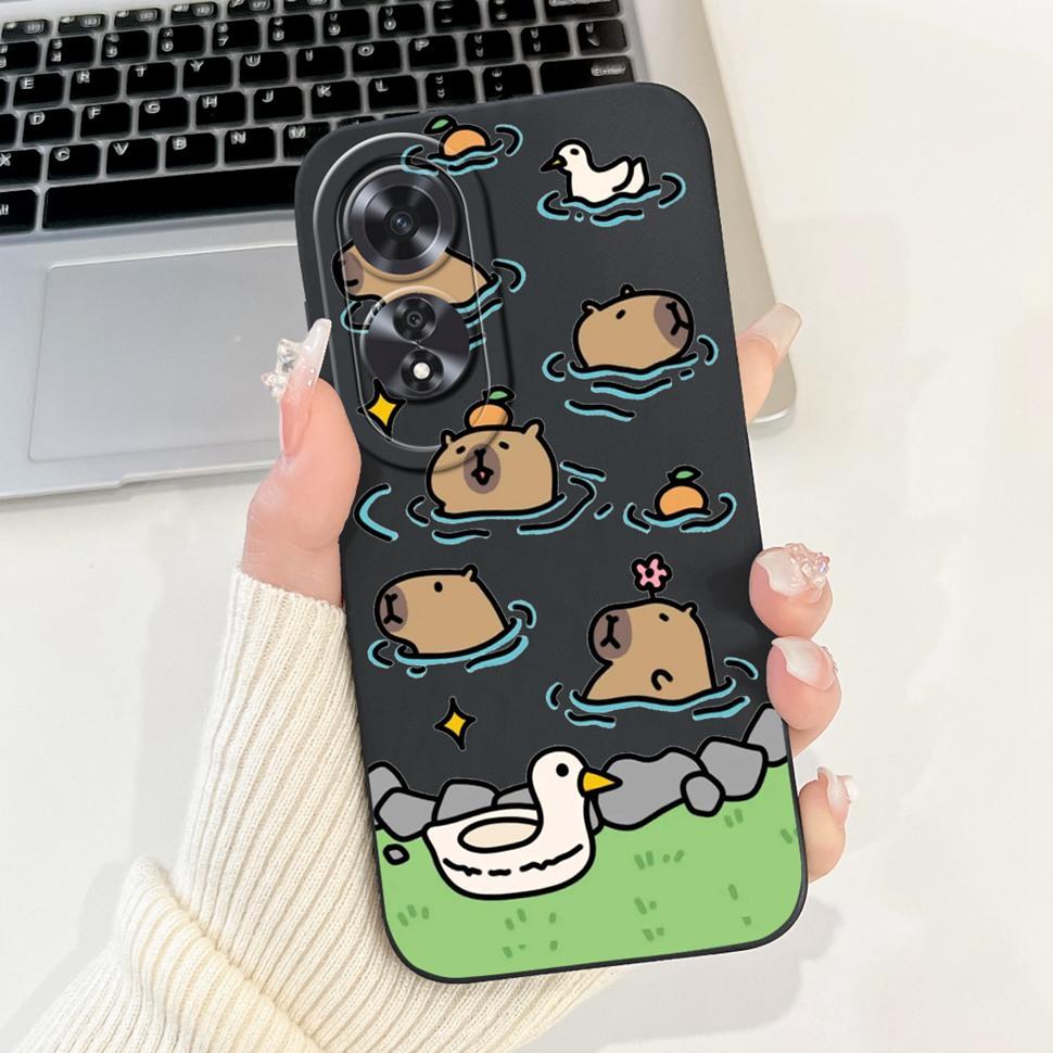 For Oppo A60 2024 Case CPH2631 Cute Cartoon Silicone Cover For Oppo A 60 A60 4G Phone Cases Fundas 6.67" OPPOA60 Bumper