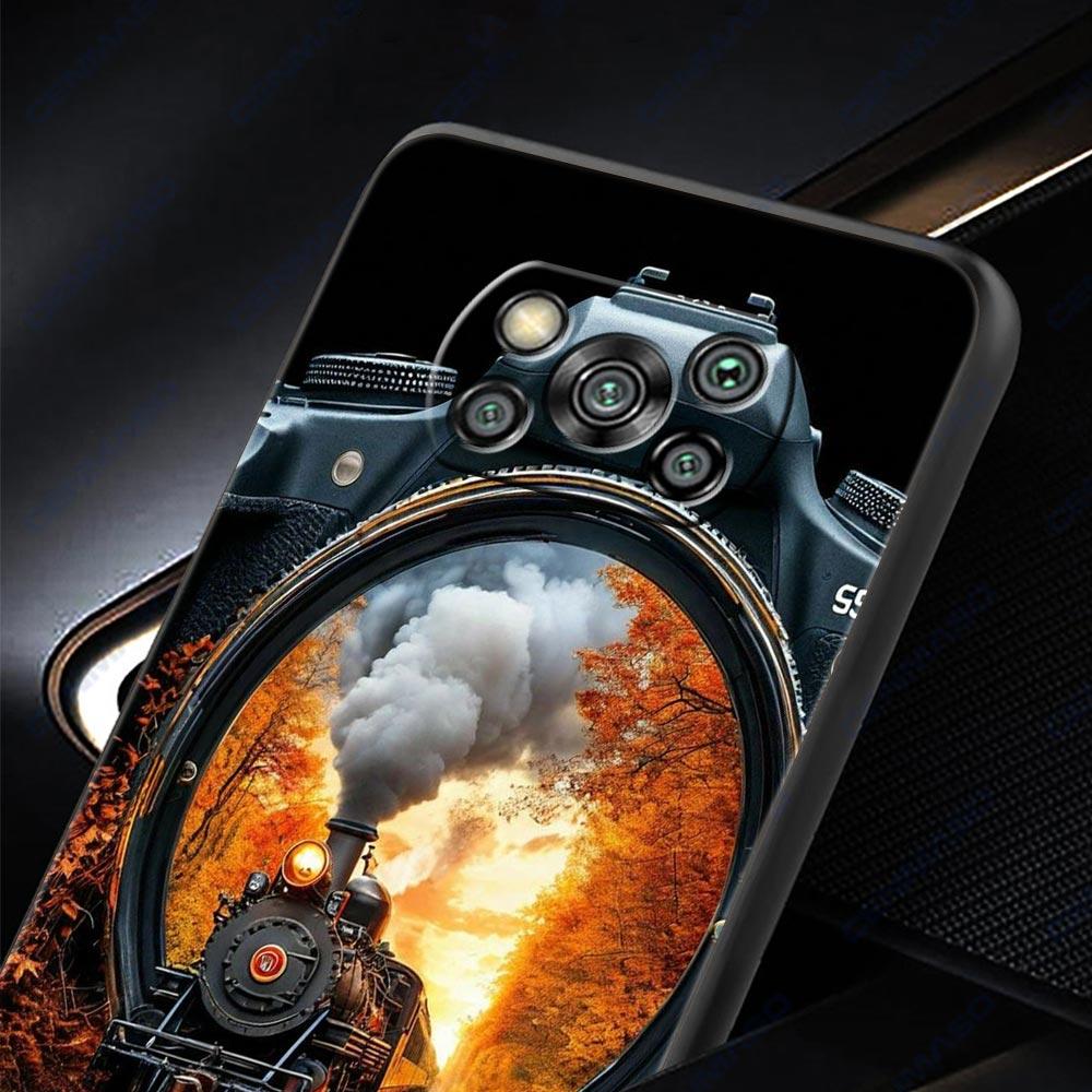 Retro Camera Phone Case Cover for Xiaomi Poco F7 Ultra F6 F5 F4 F3 X6 X5 X4 X3 NFC C51 C55 M4 GT 5G Soft TPU Shell Fundas Capas