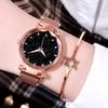 Ladies Magnetic Starry Sky Clock Luxury Women Watches Fashion Female Quartz Wristwatches Relogio Feminino Zegarek Damski