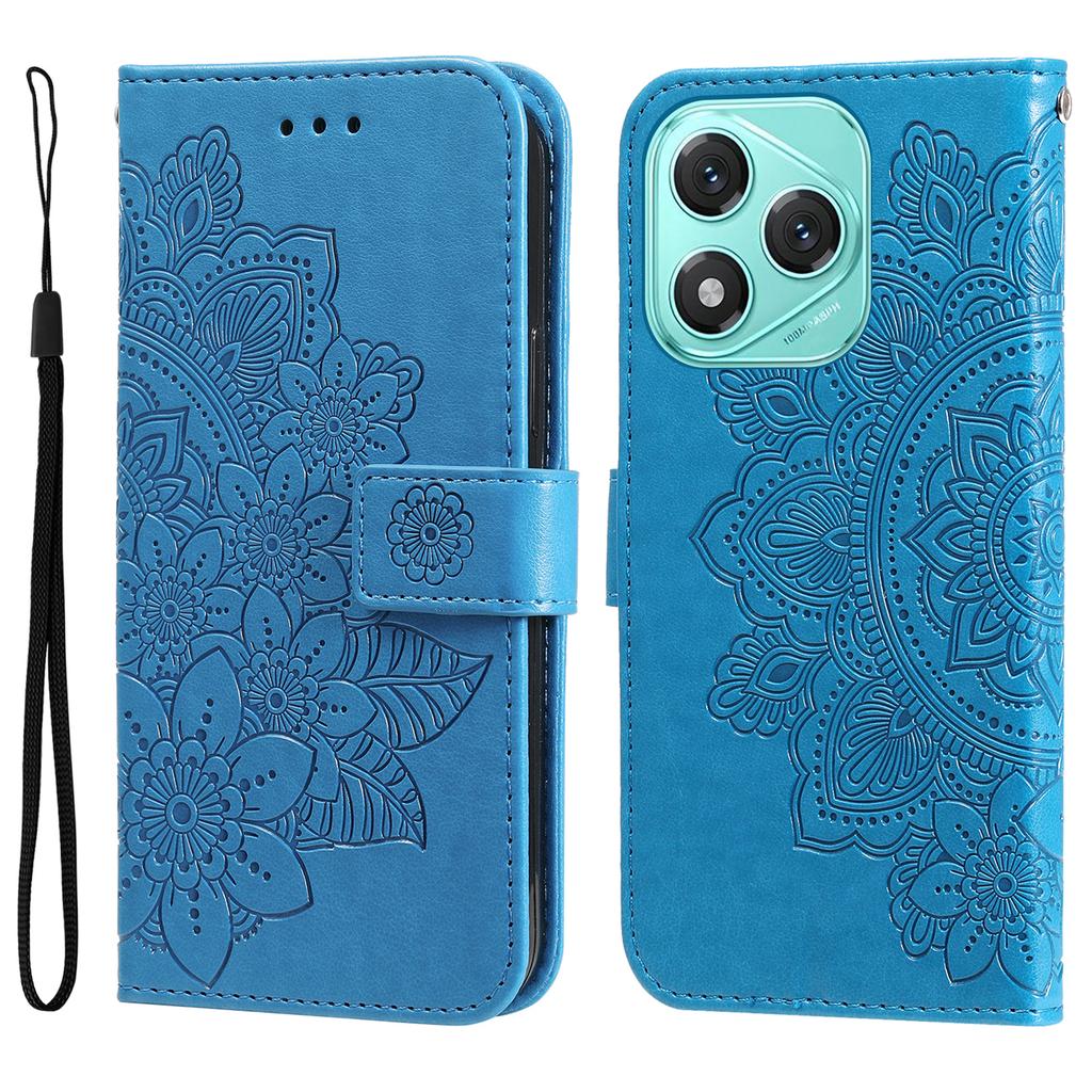 For Honor 400 Lite Case Floral Pattern PU Leather Wallet Stand Phone Cover