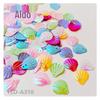 Yaleduo 12x13MM Golden Two-Hole Seashell Sequins for DIY & Needlework - Milky Iridescent Beads