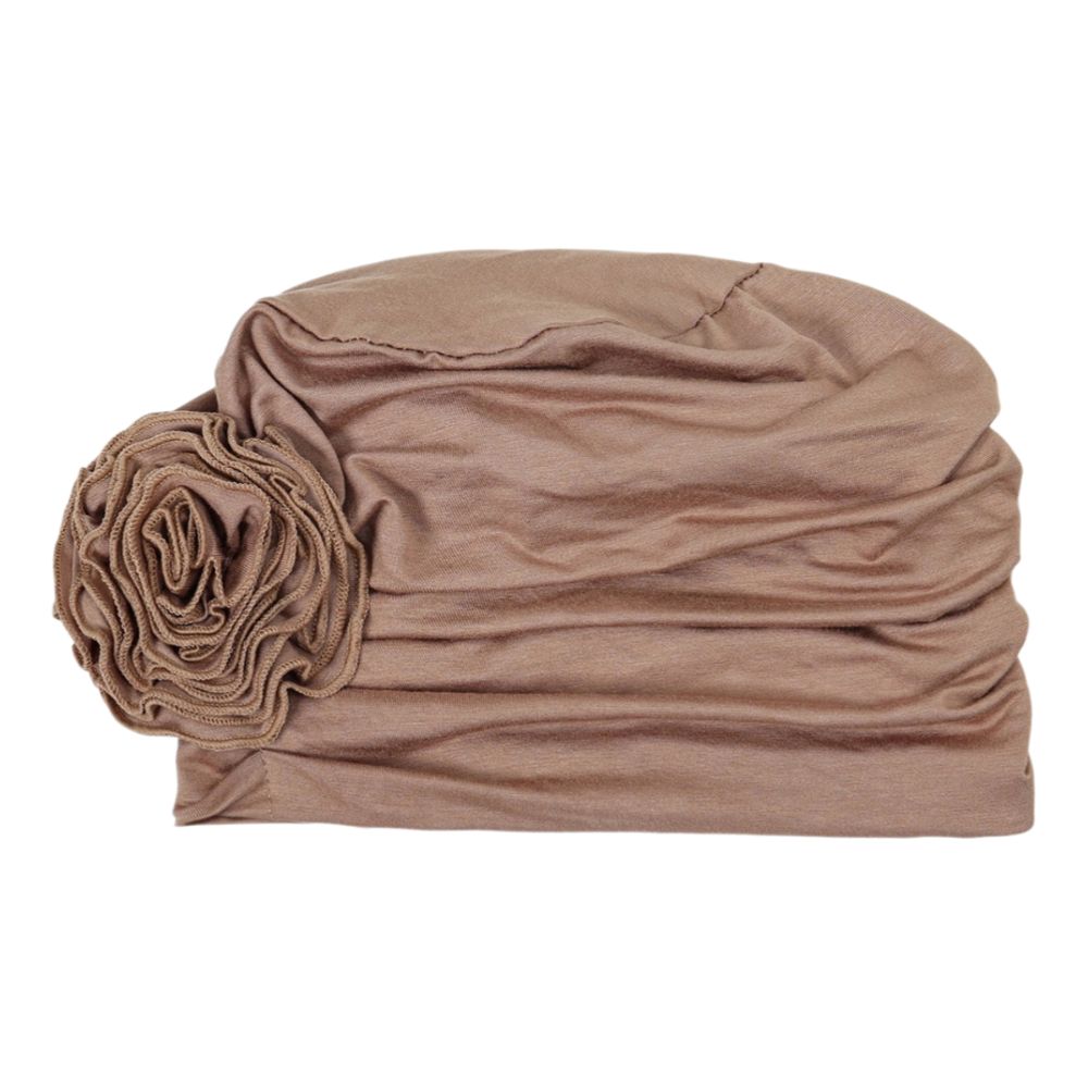 Double Layer Headscarf Hat 3D Flowers Headband Hat Simple Chemo Headwear Hat For Women