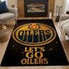 Oilers Enthusiast Carpet Design Patterned Carpet, Non Slip Mat Suitable for Living Room and Bedroom Sofas