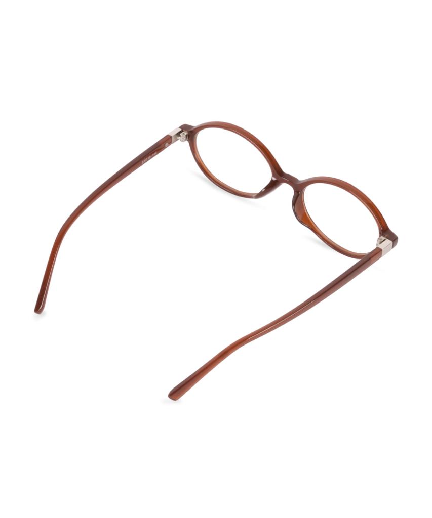 Hangeul [Blue Light Blocking] Geek Chic Oval Brown