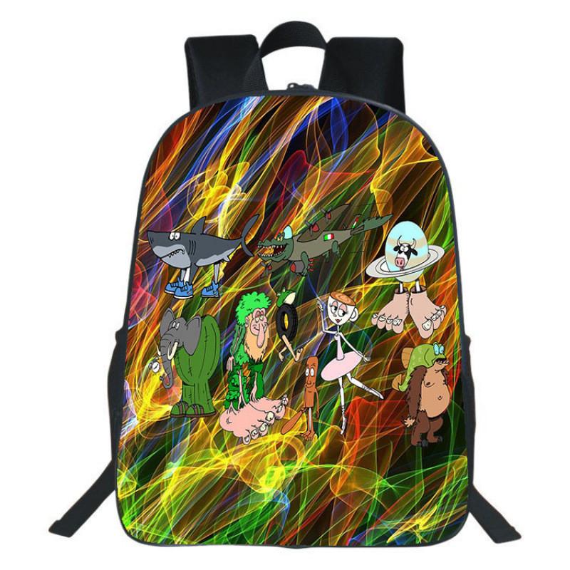 Backpack With Printed Cartoon Design For School Students