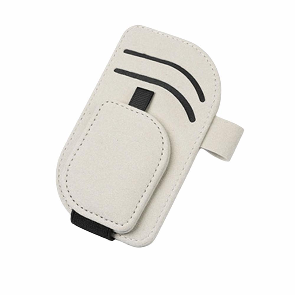Magnetic Clip Magnetic Car Eyeglass Clips PU Leather Sunglasses Storage Case Auto Accessories