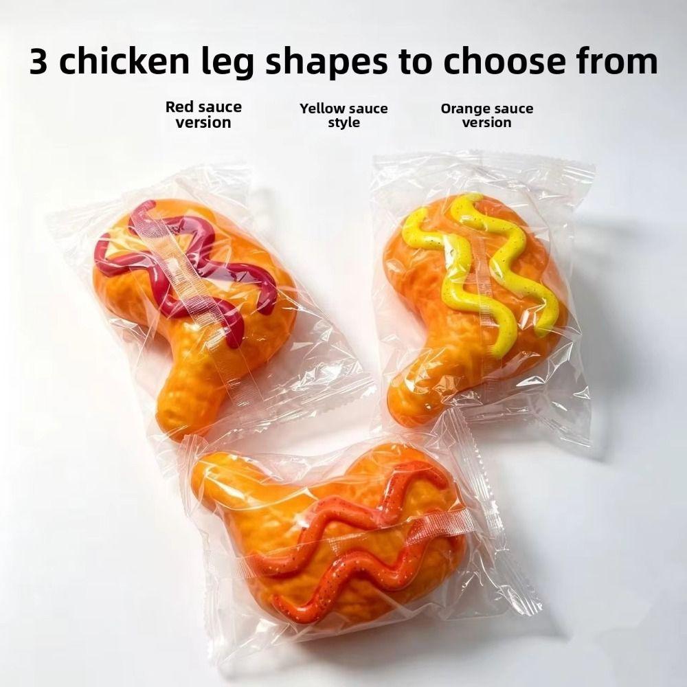 Simulation Slow Rising Squishy Realistic Sensory Fidget Ball Fried Chicken Drumstick Toy Kids Toy